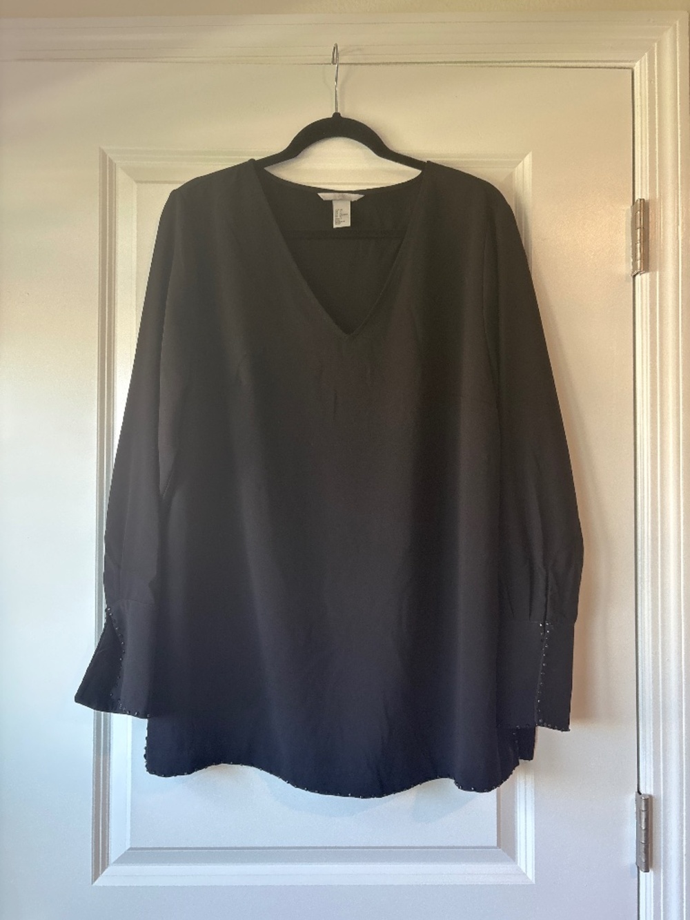 H & M Dressy Black Tunic Top
